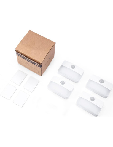 AMIR 4 Luces LED de Sensor de Movimiento para Escaleras 40 Lúmenes