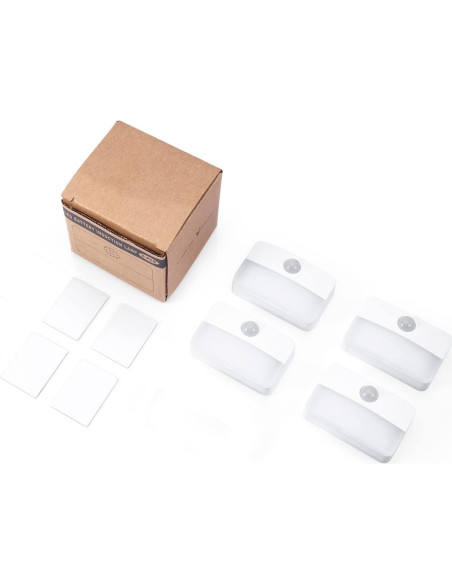 AMIR 4 Luces LED de Sensor de Movimiento para Escaleras 40 Lúmenes