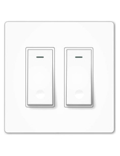 Interruptor de Luz Inteligente WiFi Moes 2 Gang Blanco Control Remoto