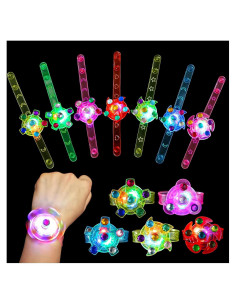 Paquete de 12 Pulseras LED Iluminadas Wellvo para Niños