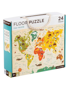 Rompecabezas de Suelo Petit Collage Nuestro Mundo 24 Piezas