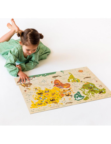 Rompecabezas de Suelo Petit Collage Nuestro Mundo 24 Piezas