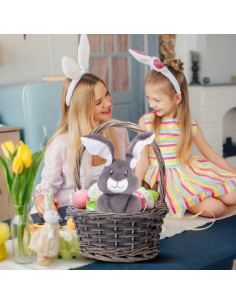 Conejo de Peluche Interactivo Dimple Milo Gris - Peek-a-Boo 2