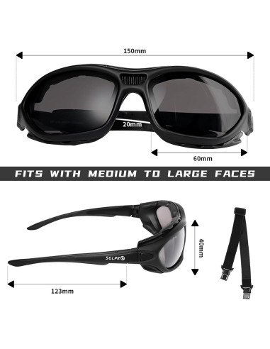 Gafas de sol de seguridad SOLPRO con lente anti-vaho y espuma