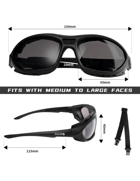 Gafas de sol de seguridad SOLPRO con lente anti-vaho y espuma