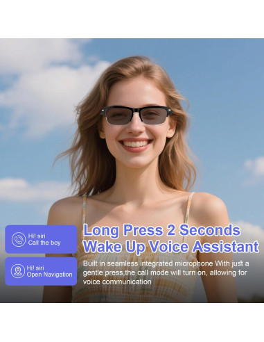Gafas Inteligentes Tulbeys con Audio Bluetooth y Lentes Fotocromáticos