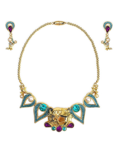 Conjunto de Joyería Disney Jasmine para Niñas - Collar y Aretes