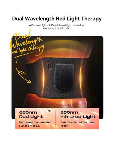 Cinturón de Terapia de Luz Roja DRMATE 130x18cm 5 Niveles