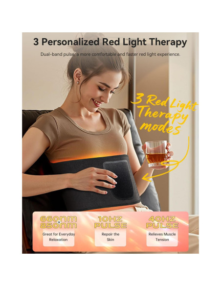 Cinturón de Terapia de Luz Roja DRMATE 130x18cm 5 Niveles