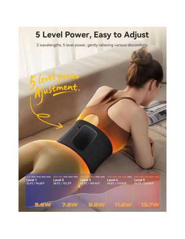 Cinturón de Terapia de Luz Roja DRMATE 130x18cm 5 Niveles