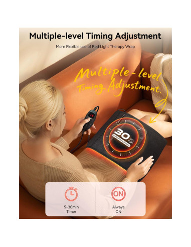 Cinturón de Terapia de Luz Roja DRMATE 130x18cm 5 Niveles