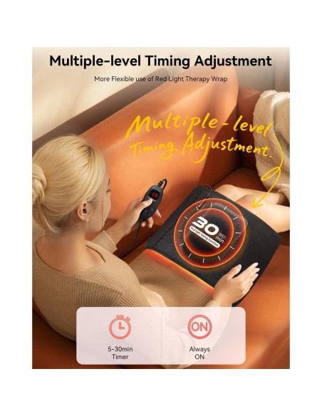 Cinturón de Terapia de Luz Roja DRMATE 130x18cm 5 Niveles