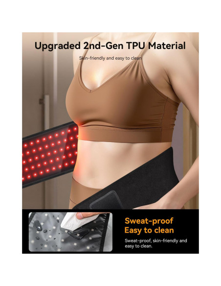 Cinturón de Terapia de Luz Roja DRMATE 130x18cm 5 Niveles