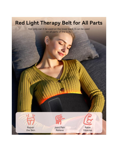 Cinturón de Terapia de Luz Roja DRMATE 130x18cm 5 Niveles