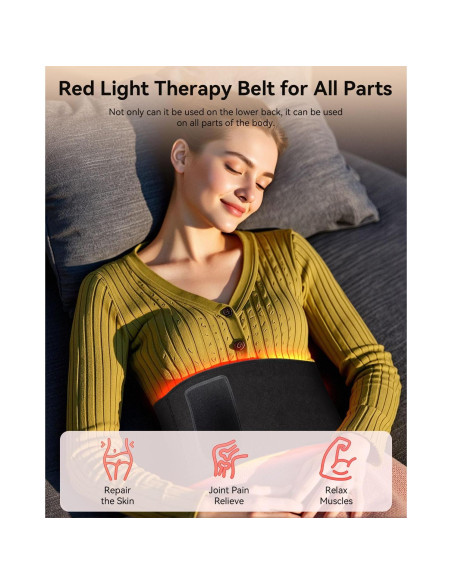 Cinturón de Terapia de Luz Roja DRMATE 130x18cm 5 Niveles