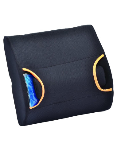 Cojín Lumbar NOVA con Paquete Térmico y Frío, Negro