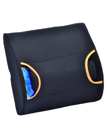 Cojín Lumbar NOVA con Paquete Térmico y Frío, Negro