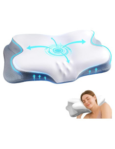 Almohada Cervical Ergonomica XPLINFUT Gris - Soporte Refrigerante
