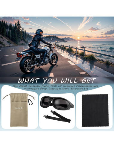 Gafas de sol de seguridad SOLPRO con lente anti-vaho y espuma