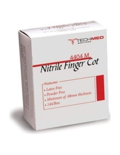 Fundas de Dedo de Nitrilo Tech-Med 4404L Grande 144 Unidades