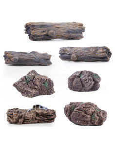 7 Piezas Rocas y Tocones Artificiales Heynsgu para Diorama