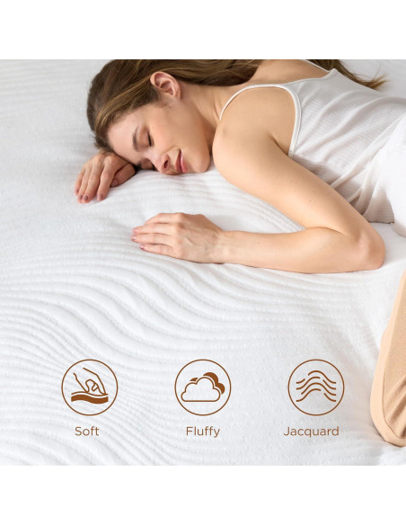 Cubre Colchón Calefaccionado Bedsure Twin 100W 10 Niveles Calor