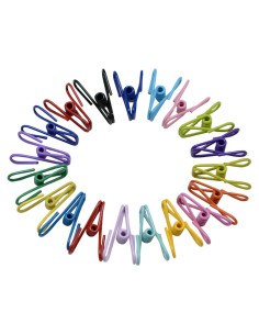 Pinzas de Metal Recubiertas PVC YIKANGHENG 20 Pcs 5 cm Colores Mezclados