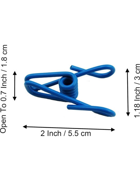 Pinzas de Metal Recubiertas PVC YIKANGHENG 20 Pcs 5 cm Colores Mezclados