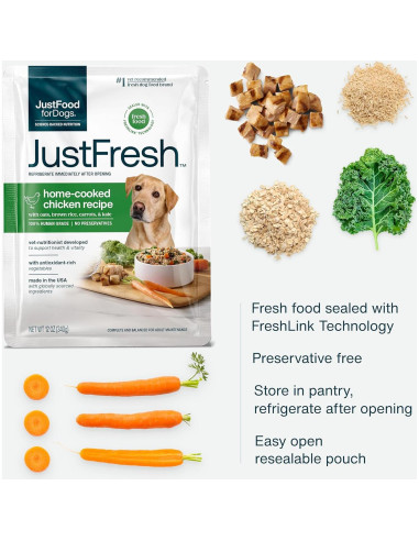 Comida Húmeda para Perros JustFoodForDogs Pollo 340g