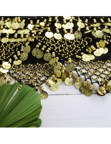 Accesorios de Danza del Vientre ORAZIO 4 Piezas - Bufanda, Cadena y Más