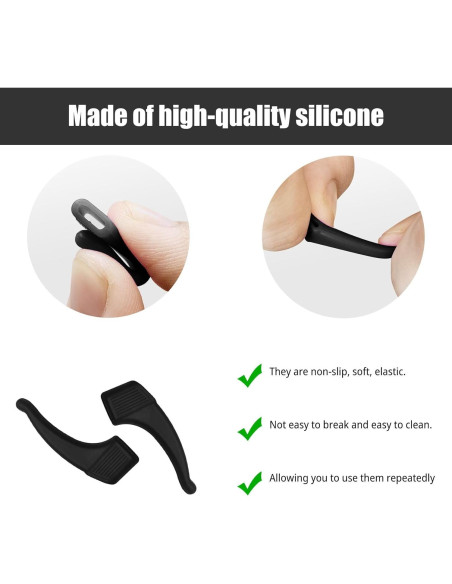 5 Pares Sujetadores Gafas Silicona Antideslizante Sima-2