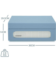 Reproductor de Discos Crosley Voyager Bluetooth Azul Claro 2