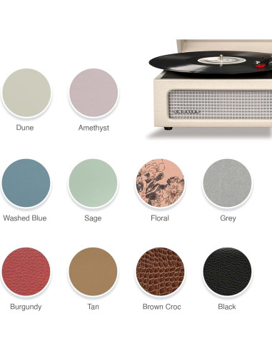 Reproductor de Discos Crosley Voyager Bluetooth Azul Claro