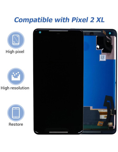 Reemplazo Pantalla Táctil LCD Goo-gle Pixel 2 XL Negro