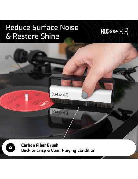 Kit de Limpieza de Discos de Vinilo Pro Hudson Hi-Fi 9-en-1