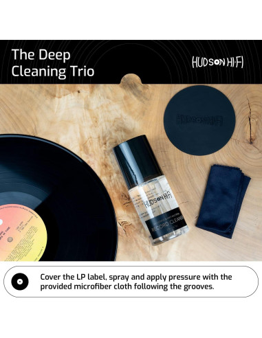 Kit de Limpieza de Discos de Vinilo Pro Hudson Hi-Fi 9-en-1