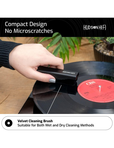 Kit de Limpieza de Discos de Vinilo Pro Hudson Hi-Fi 9-en-1