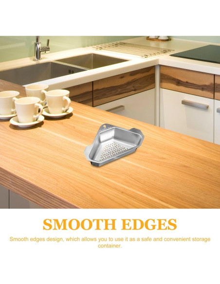 Canasta de Drenaje Triangular Hemobllo de Acero Inoxidable 24.5cm