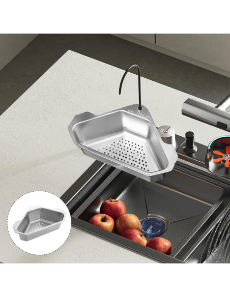 Canasta de Drenaje Triangular Hemobllo de Acero Inoxidable 24.5cm