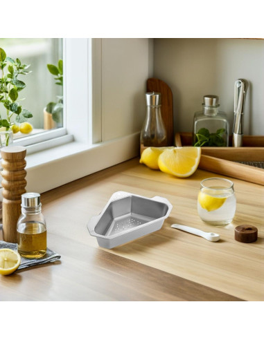 Canasta de Drenaje Triangular Hemobllo de Acero Inoxidable 24.5cm