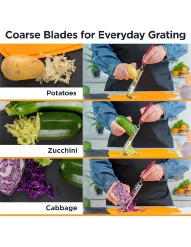 Rallador Grueso Deiss PRO + Cortador de Manzana + Quitacorazones