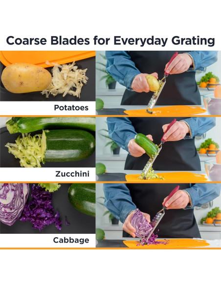 Rallador Grueso Deiss PRO + Cortador de Manzana + Quitacorazones