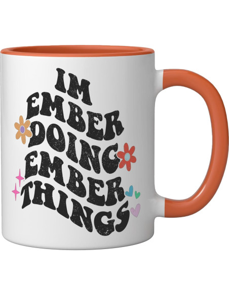 Taza Divertida Día de la Madre Ropa Personalizada 11 oz Naranja/Blanco