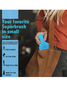 Cepillo Mini Janeke Superbrush - Antiestático, Ventilado, Azul 2