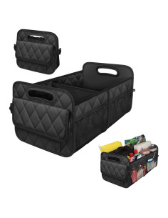 Organizador de Maletero de Coche Sylvil, Tela Oxford, Negro