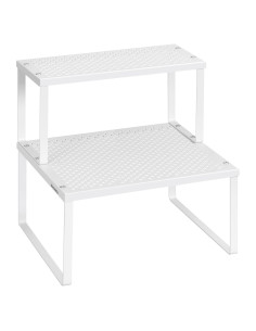 Estantes Organizadores de Metal SONGMICS, Juego de 2, Blanco