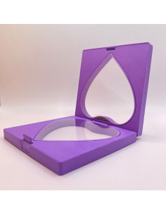 4 Piezas Soporte de Exhibición Flotante Corazón 3D Morado 2