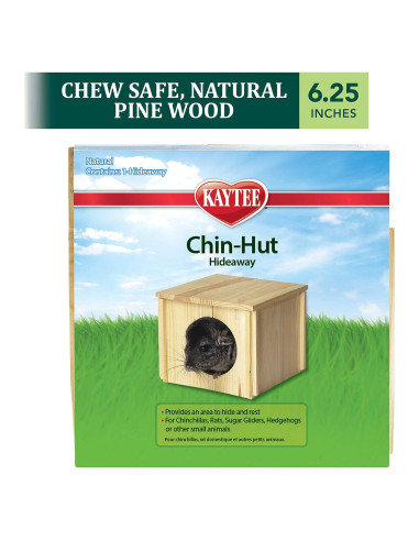 Casa para Chinchillas Kaytee de Madera Natural 20x15.8 cm