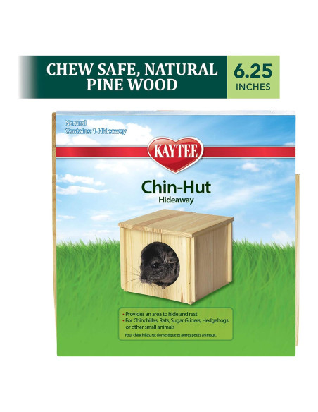 Casa para Chinchillas Kaytee de Madera Natural 20x15.8 cm