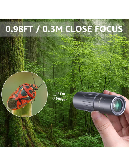 Monocular Compacto Rinboqe 10x25 HD Impermeable 163g